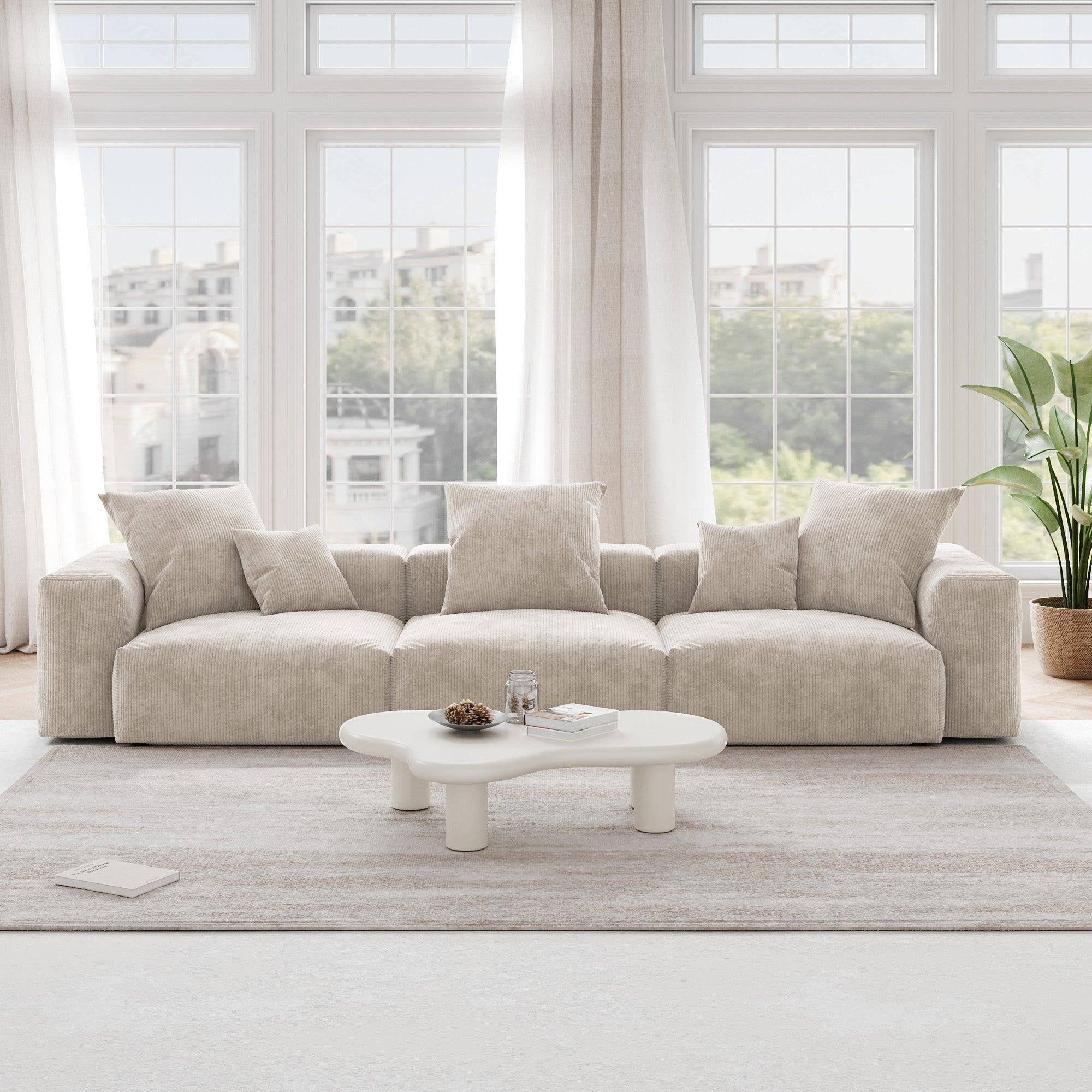 Sofa 3-seats 141.73" W x 39.37" D x 23.62" H