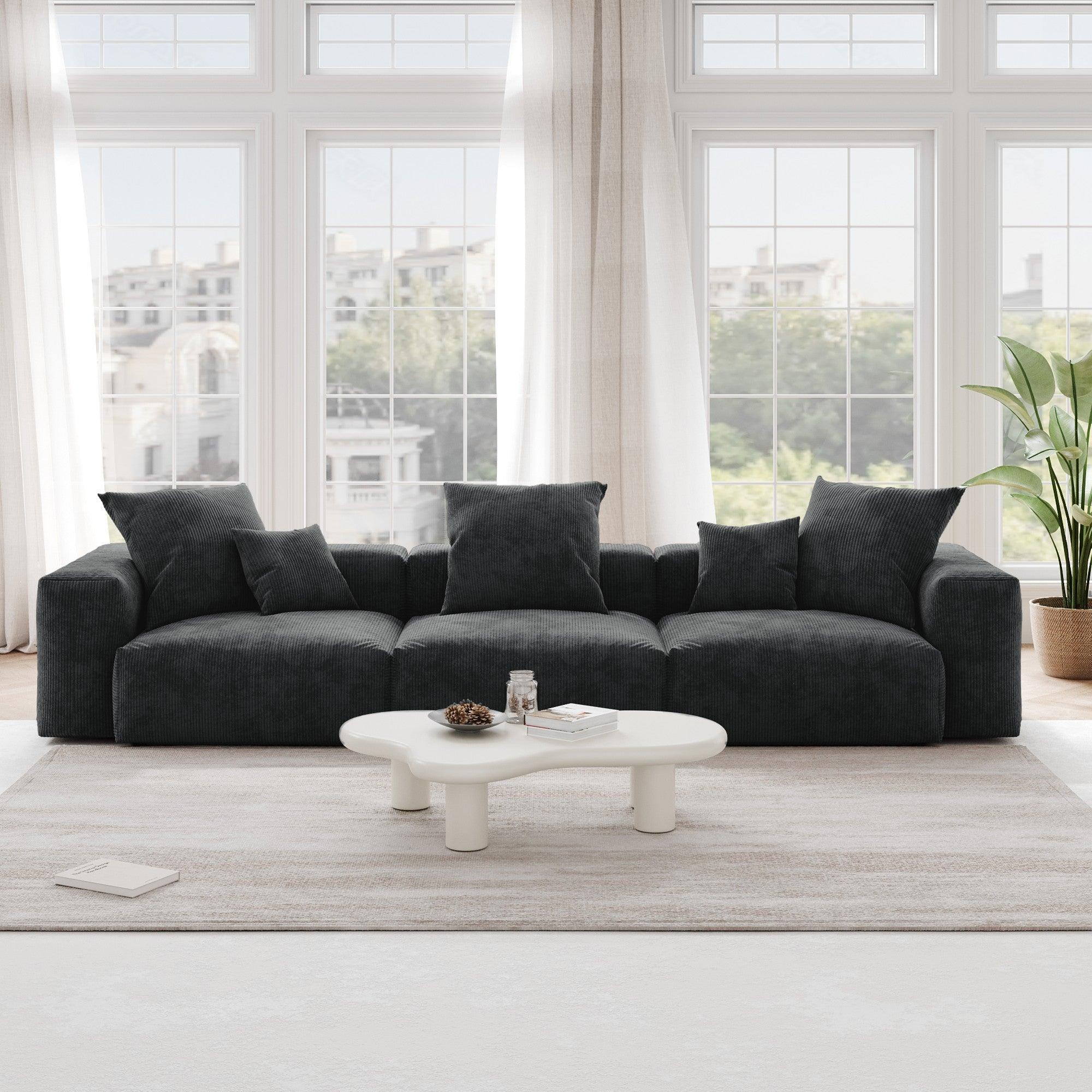 Sofa 3-seats 141.73" W x 39.37" D x 23.62" H
