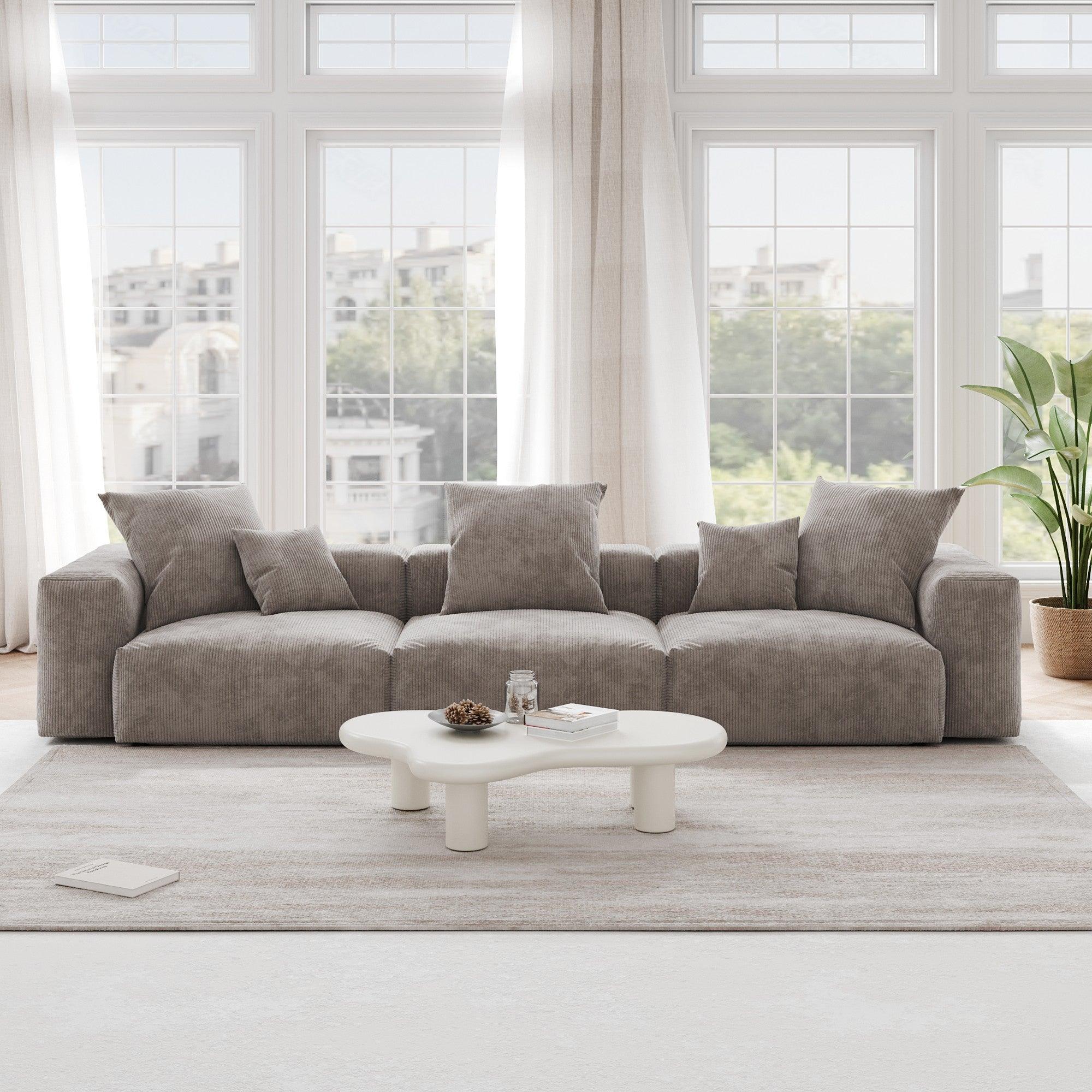 Sofa 3-seats 141.73" W x 39.37" D x 23.62" H