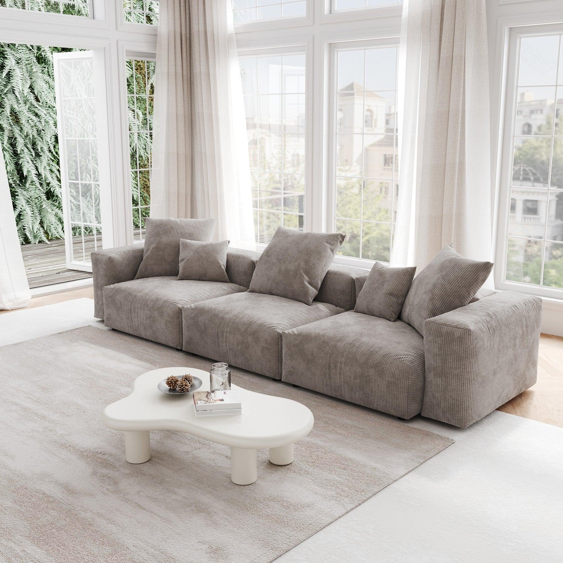 Sofa 3-seats 141.73" W x 39.37" D x 23.62" H