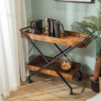 table on wheels 80 cm H x 91 cm W x 50 cm D