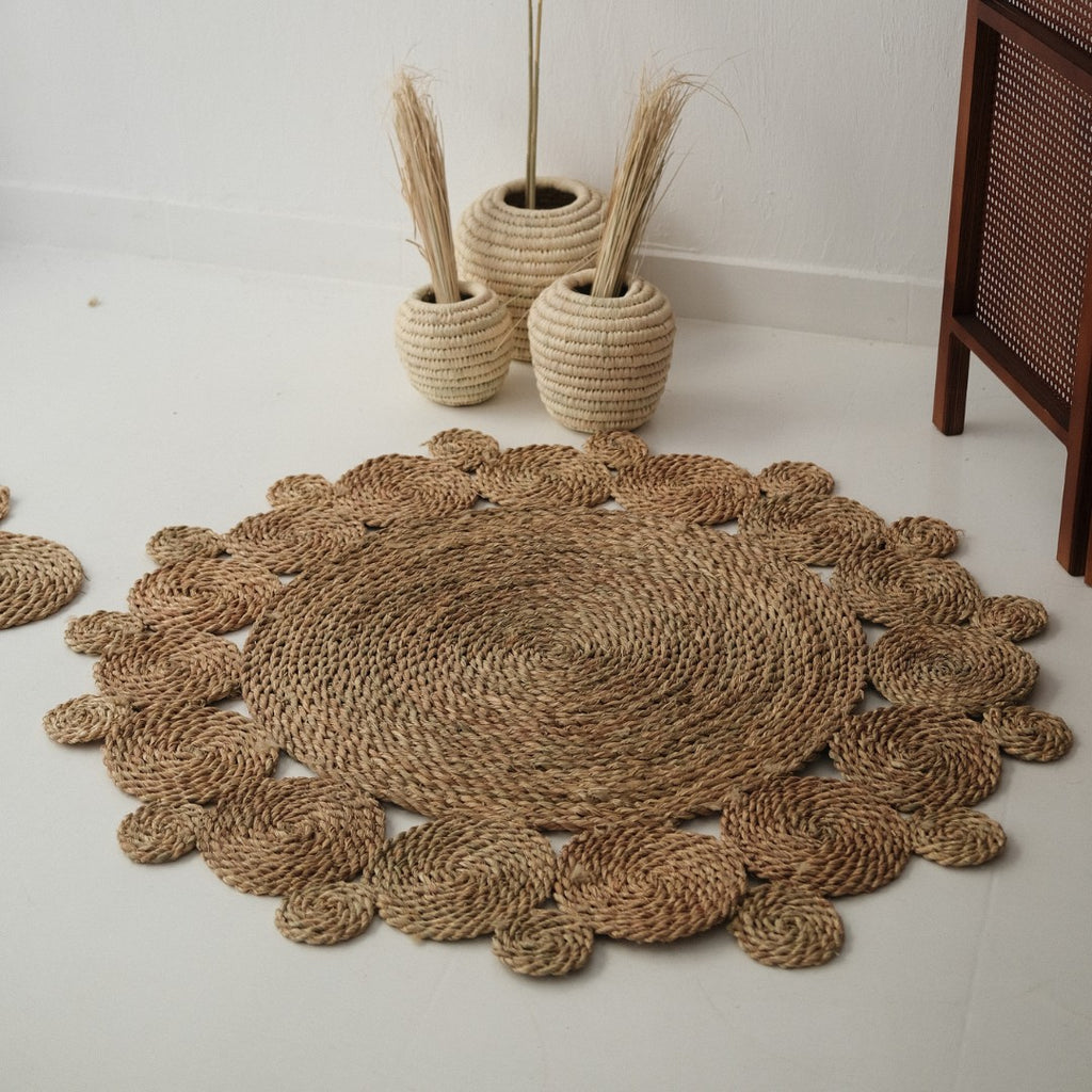 Rug Round Handwoven 120 cm