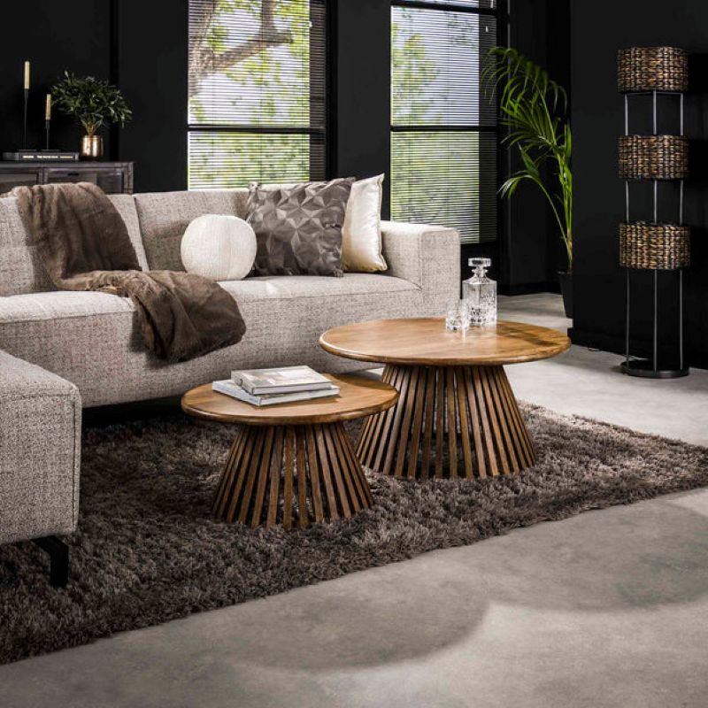 Table set Round dark walnut