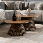Table set Round dark walnut