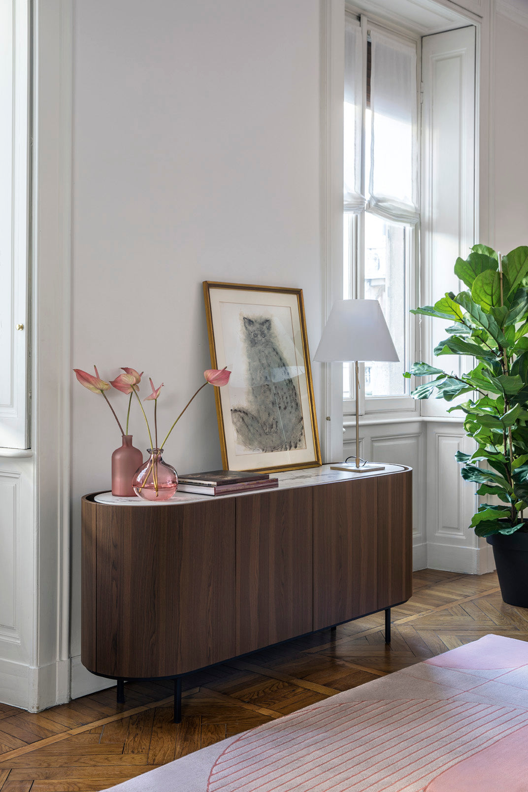 Sideboard Rounded corners 200X50X80 cm