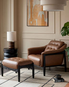 Chair with footstool H83 cm × W83 cm × D87 cm