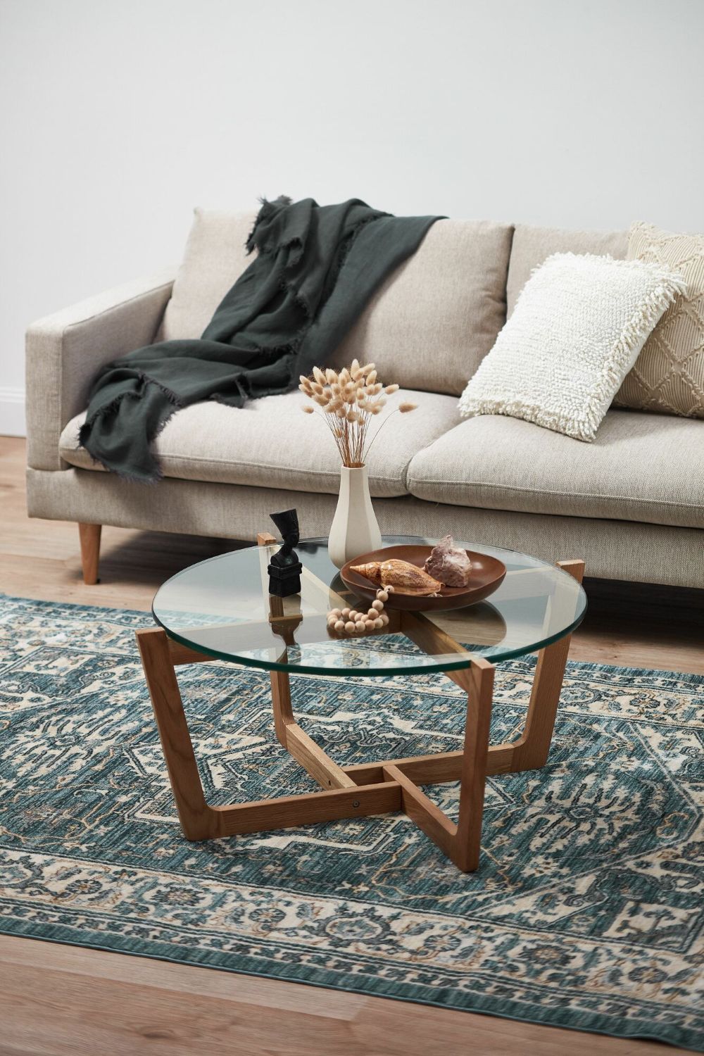 Center Table Glass Top 91 × 40 cm