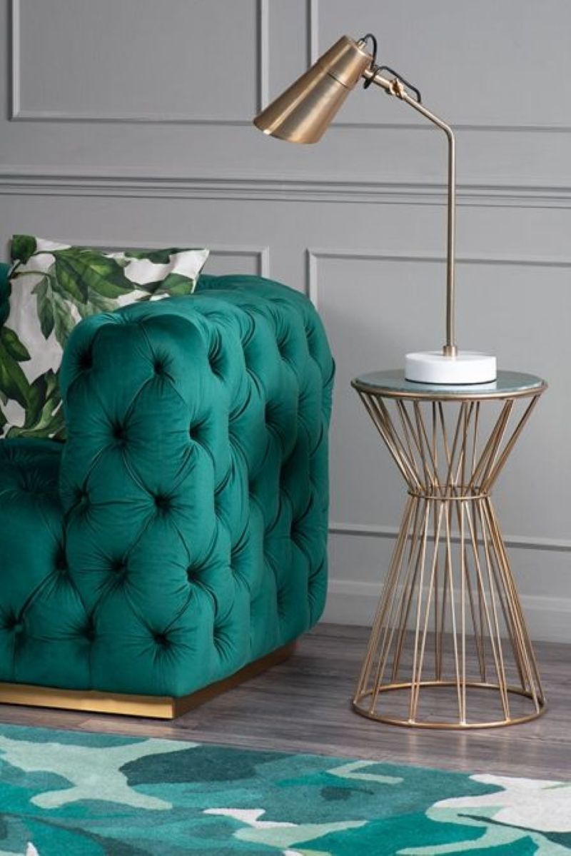 Side Table Mali Brass H60 cm × W35 cm × D35 cm